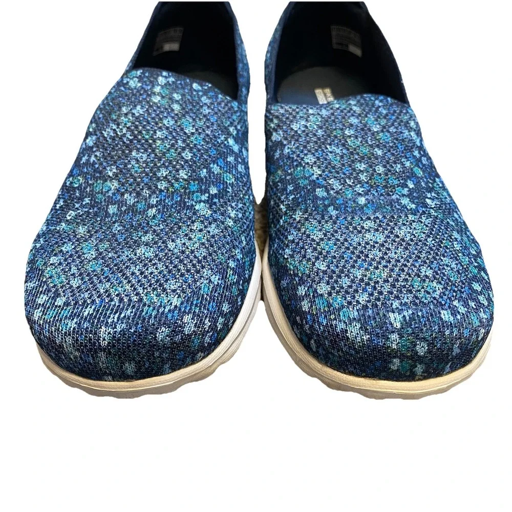 Skechers GoWalk Slip-On Shoes Women  11 EU 41 Blossom Navy Stretch Everyday